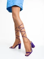 Дамски сандали  лилави  от еко кожа Berenise