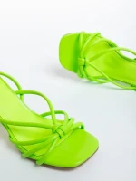 Дамски сандали  зелени  от еко кожа Blasa