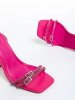 Дамски сандали  цикламени  от еко кожа Edelmira