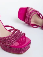 Дамски сандали  цикламени  от еко кожа Sameria