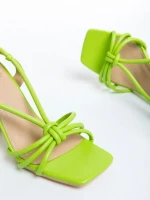Дамски сандали  зелени  от еко кожа Lakira