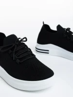 Дамски спортни обувки  черни  от текстилен материал  Sumaya