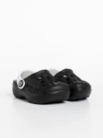 Детски чехли черни с бяло от синтетичен материал Lexani