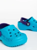 Детски чехли сини с лилаво от синтетичен материал Lexani