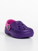 Детски чехли лилави с розово от синтетичен материал Lexani