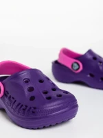 Детски чехли лилави с розово от синтетичен материал Lexani