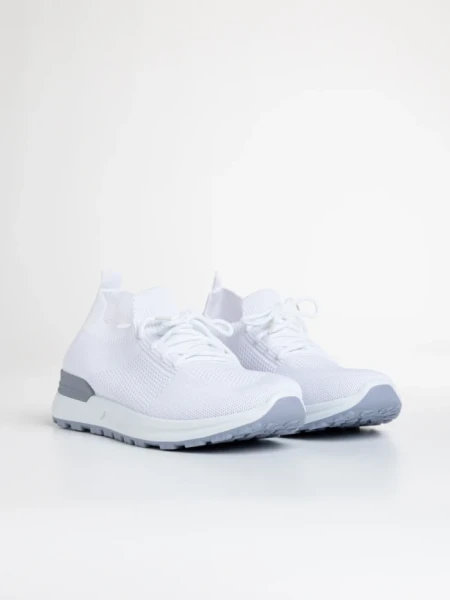 Мъжки спортни обувки бели от текстилен материал  Lucius