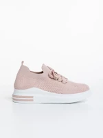 Дамски спортни обувки  розови  от текстилен материал  Sumaya
