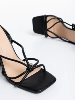 Дамски сандали черни от еко кожа Simara