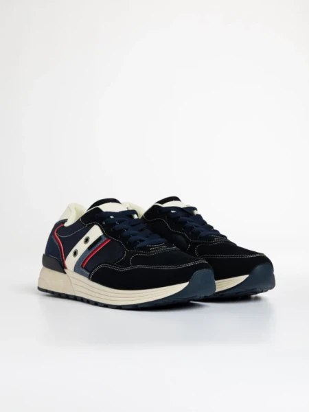 Мъжки спортни обувки сини  от текстилен материал  Hernan