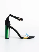 Дамски сандали черни от текстилен материал  Sabra