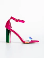 Дамски сандали цикламени  от текстилен материал  Sabra