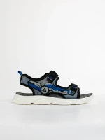 Детски сандали  черни със синьо от текстилен материал  Tihana