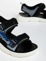Детски сандали  черни със синьо от текстилен материал  Tihana