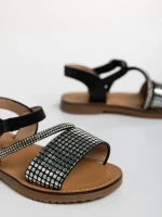 Детски сандали  черни от еко кожа Resa