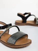 Детски сандали  черни от еко кожа Resa