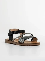 Детски сандали  черни от еко кожа Resa