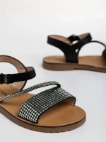 Детски сандали  черни от еко кожа Resa