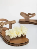 Детски сандали  златисти  от еко кожа Ronita