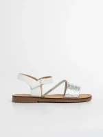 Детски сандали  бели от еко кожа Resa