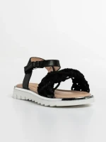 Детски сандали  черни от текстилен материал  и еко кожа  Cabria