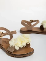 Детски сандали  златисти  от еко кожа Ronita