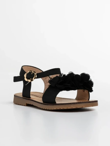 Детски сандали  черни от еко кожа Ronita