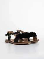 Детски сандали  черни от еко кожа Ronita