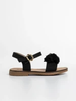Детски сандали  черни от еко кожа Ronita