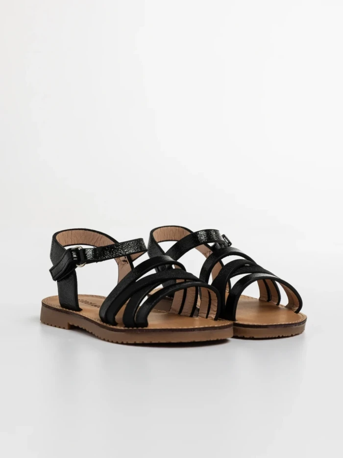 Детски сандали  черни от еко кожа Reneta