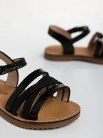 Детски сандали  черни от еко кожа Reneta