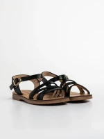 Детски сандали  черни от еко кожа Reneta