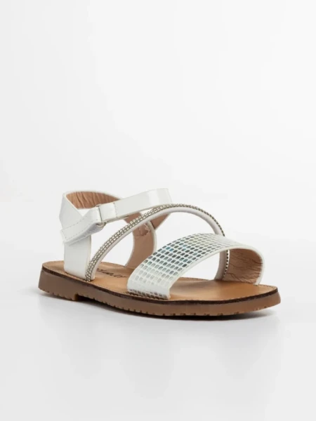 Детски сандали  бели от еко кожа Resa
