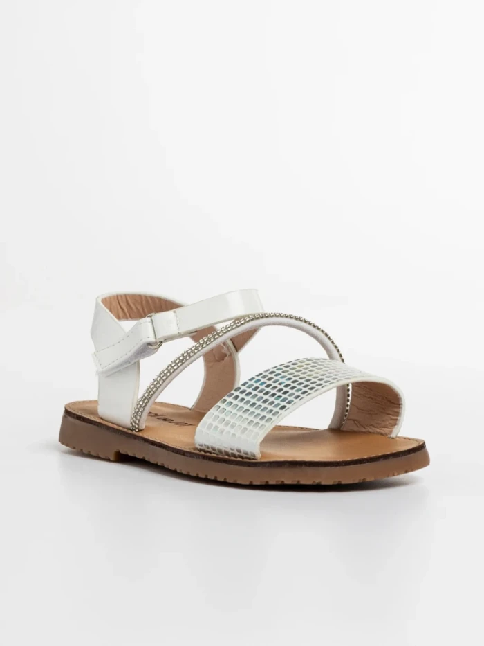 Детски сандали  бели от еко кожа Resa