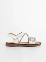 Детски сандали  бели от еко кожа Resa