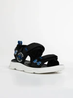 Детски сандали  черни със синьо от текстилен материал  Tadeo