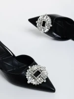 Дамски обувки  черни  от еко кожа  Salinda