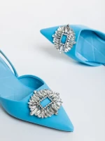 Дамски обувки  сини от еко кожа  Salinda