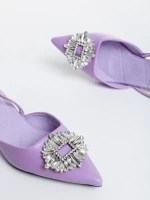 Дамски обувки  лилави  от еко кожа  Salinda