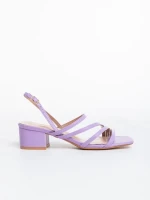 Дамски сандали  лилави  от еко кожа  Seleta