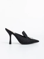 Дамски сабо черни от текстилен материал Kalyna