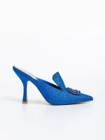 Дамски сабо сини от текстилен материал Kalyna