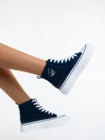 Дамски кецове сини от текстилен материал Yustina