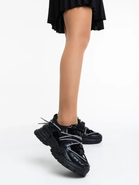 Дамски спортни обувки черни от текстилен материал Nithya