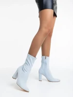 Дамски чизми сини от текстилен материал Annelies