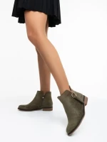 Дамски боти зелени от текстилен материал Sharyl