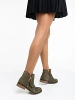 Дамски боти зелени от текстилен материал Sharyl