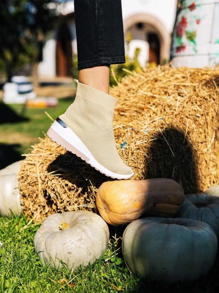 Дамски Спортни Обувки бежови от текстилен материал Maren