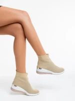 Дамски Спортни Обувки бежови от текстилен материал Maren