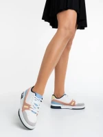 Дамски Спортни Обувки бели с сиви от еко кожа Mariapia